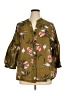 Vineet Bahl Floral Brown 3/4 Sleeve Blouse Size XL - photo 1