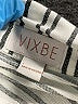 Vixbe 100% Rayon Stripes Ivory 3/4 Sleeve Button-Down Shirt Size L - photo 7