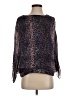 Adam Lippes Animal Print Purple 3/4 Sleeve Blouse Size 4 - photo 1