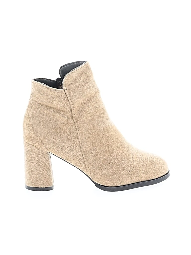 Pre-owned Unbranded Ankle Boots In Tan