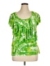 AB Studio Green Short Sleeve Blouse Size XL - photo 1