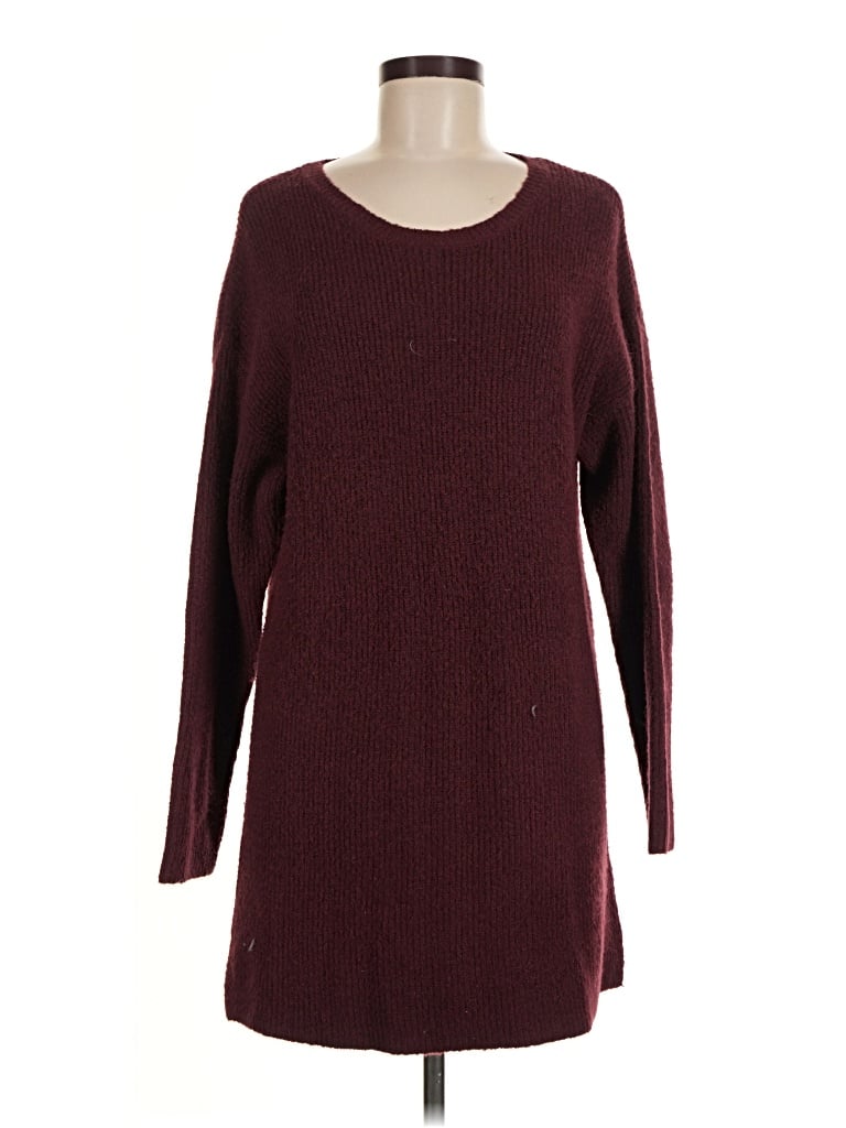 Pre-owned Mi Ami Casual Dress In Burgundy