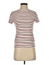 L'Agence Stripes Brown Short Sleeve Turtleneck Size S - photo 1