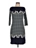 Max Studio Print Blue Casual Dress Size L - photo 1