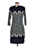 Max Studio Print Blue Casual Dress Size L - photo 2