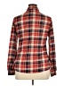 Bella D 100% Polyester Plaid Red Long Sleeve Blouse Size XL - photo 2