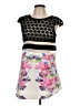 Morning Mist Graphic Black Cocktail Dress Size 12 - photo 1