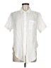 Theory White Short Sleeve Button-Down Shirt Size M - photo 1