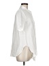 Theory White Short Sleeve Button-Down Shirt Size M - photo 4