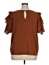 Express Brown Short Sleeve Blouse Size XL - photo 2