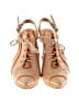 L.A.M.B. Color Block Orange Heels Size 8 - photo 2