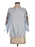 Democracy 100% Rayon Blue 3/4 Sleeve Blouse Size XS - photo 1