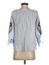 Democracy 100% Rayon Blue 3/4 Sleeve Blouse Size XS - photo 2