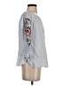 Democracy 100% Rayon Blue 3/4 Sleeve Blouse Size XS - photo 4