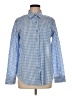 Unbranded Checkered-gingham Blue Long Sleeve Button-Down Shirt Size M - photo 1