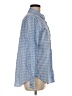 Unbranded Checkered-gingham Blue Long Sleeve Button-Down Shirt Size M - photo 4