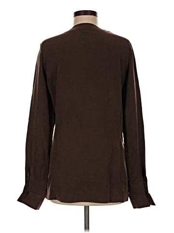 Christie & Jill Long Sleeve Silk Top (view 2)