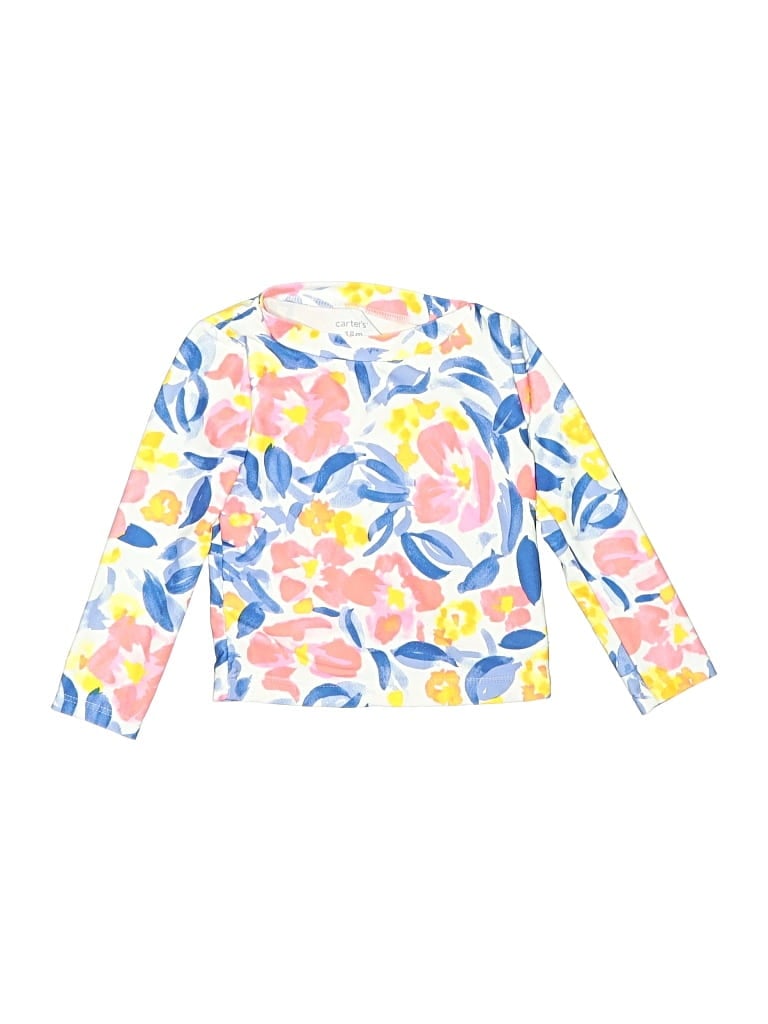 Pre-owned Carter's Kids' Long Sleeve T-shirt In Blue