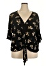 LUQ 100% Rayon Black 3/4 Sleeve Blouse Size XXL - photo 1