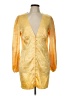 Polly 100% Polyester Yellow Cocktail Dress Size 12 - photo 1