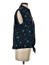 Equipment 100% Silk Stars Blue Sleeveless Silk Top Size XS - photo 4