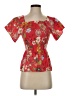 Parker Red Short Sleeve Blouse Size XS - photo 1