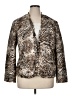 Chico's 100% Silk Animal Print Gold Silk Blazer Size XL (3) - photo 1