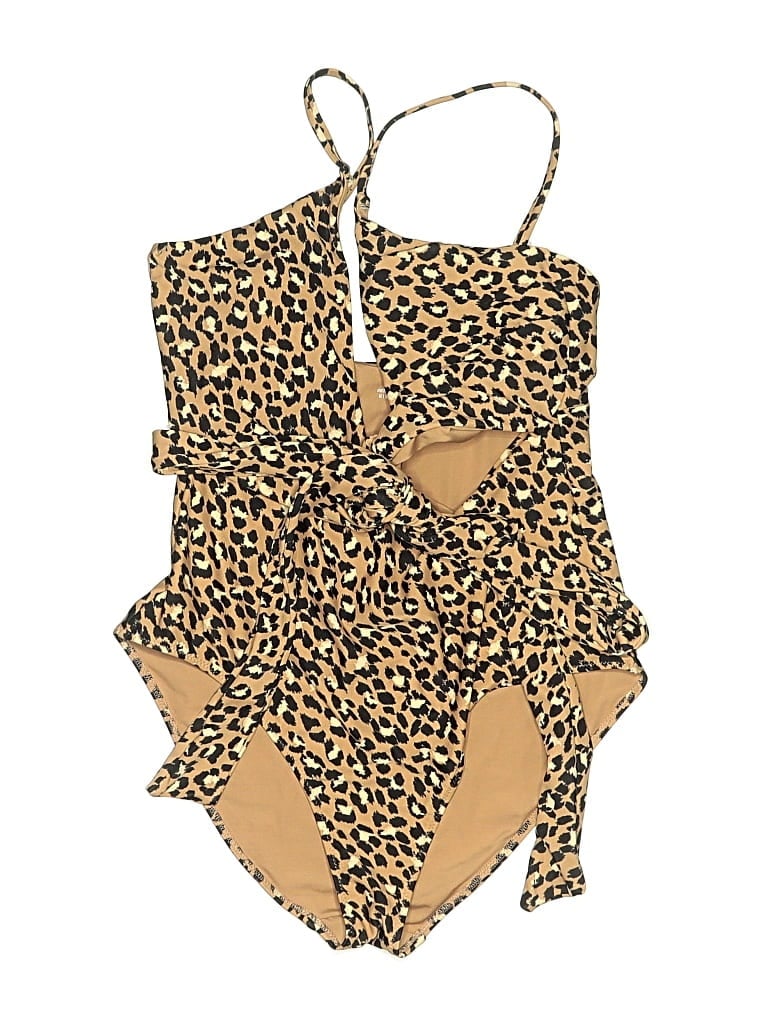 Pre-owned Aerie One Piece Swimsuit In Tan