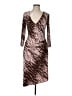 BCBGMAXAZRIA Tie-dye Brown Cocktail Dress Size L - photo 1