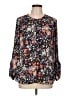 Daniel Rainn 100% Polyester Floral Black Long Sleeve Blouse Size L - photo 1