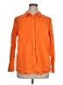 Boden 100% Linen Orange Long Sleeve Button-Down Shirt Size 14 - photo 1
