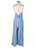 ABound 100% Cotton Solid Blue Jumpsuit Size M - photo 2