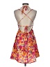 Shein 100% Polyester Paisley Orange Cocktail Dress Size 4 - photo 2