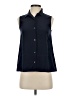 Everlane Blue Sleeveless Button-Down Shirt Size 2 - photo 1