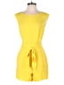 New York & Company 100% Polyester Solid Yellow Romper Size S - photo 1
