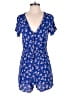 Wild Fable 100% Rayon Hearts Blue Romper Size S - photo 1