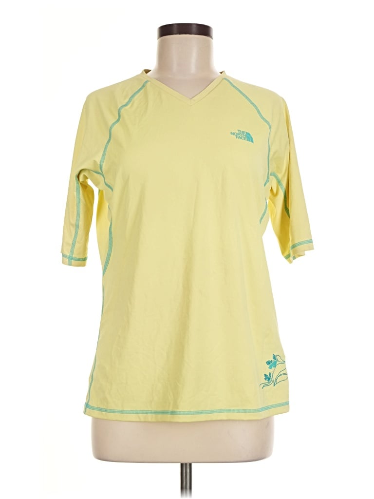 Pre-owned The North Face Active T-shirt In Yellow