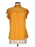 Adrienne Vittadini Gold Short Sleeve Blouse Size M - photo 1