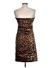 Betsy & Adam Animal Print Brown Cocktail Dress Size 12 - photo 2