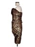 Betsy & Adam Animal Print Brown Cocktail Dress Size 12 - photo 5