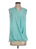 Laundry by Shelli Segal 100% Polyester Teal Sleeveless Blouse Size S - photo 1