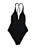 Unbranded Solid Black One Piece Swimsuit Size M - photo 1