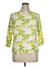 Talbots 100% Cotton Yellow 3/4 Sleeve Blouse Size 1X - photo 1