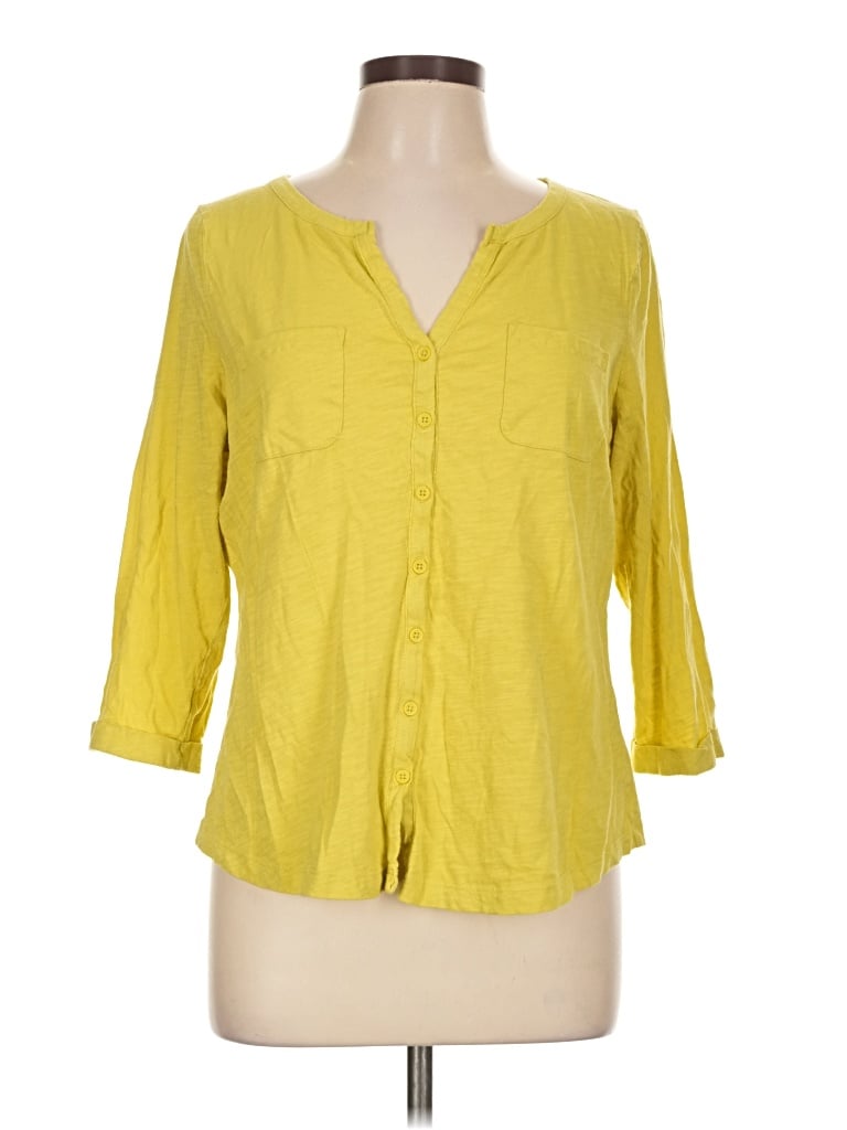 Pre-owned Boden 3/4 Sleeve Blouse In Yellow