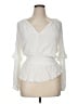 L'Agence 100% Rayon Ivory Long Sleeve Blouse Size XL (4) - photo 1