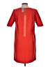 Ann Taylor Solid Red Casual Dress Size 10 Petite - photo 2