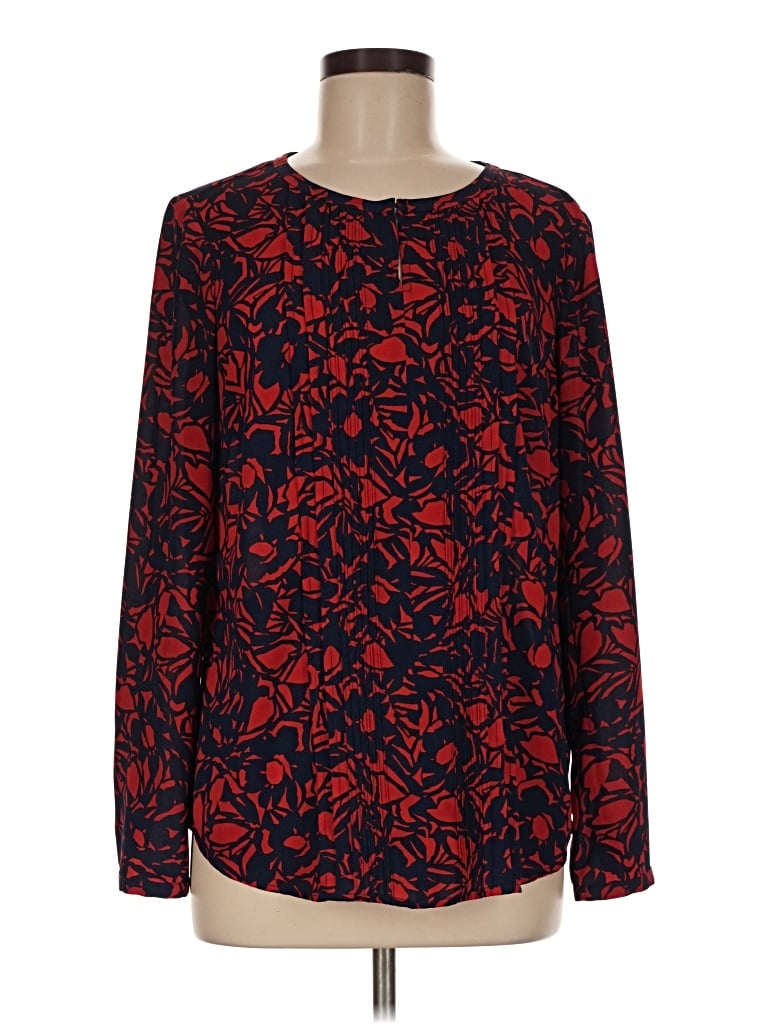 Pre-owned Talbots Long Sleeve Blouse In Red