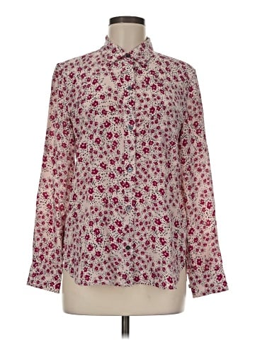 Equipment Long Sleeve Silk Top (view 1)