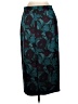 Ann Taylor 100% Polyester Print Teal Formal Skirt Size 8 - photo 2