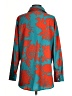 Shein 100% Polyester Print Teal Long Sleeve Blouse Size S - photo 2